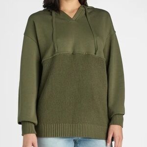 Women’s Olive Green Pullover Sweatshirt Hoodie size S 4-6